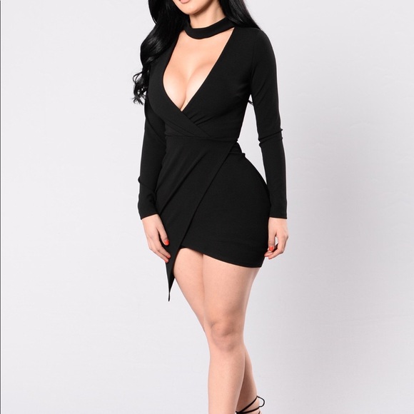 Choker Long Sleeve Dress - Picture 4 of 4